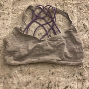 Lululemon Free to Be Bra in Battleship/Enchanted Iris
